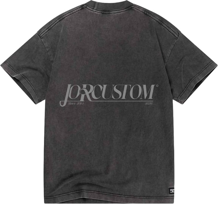 JORCUSTOM Script Loose Fit T-Shirt AcidGrey