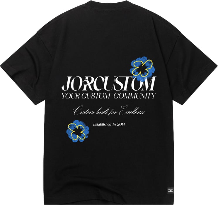 JORCUSTOM Flowers Loose Fit T-Shirt Black