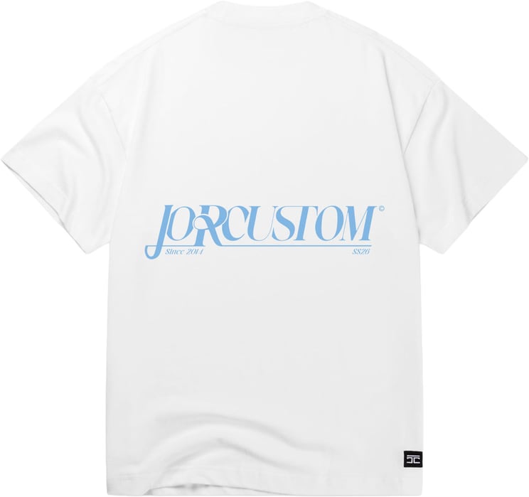 JORCUSTOM Script Loose Fit T-Shirt White