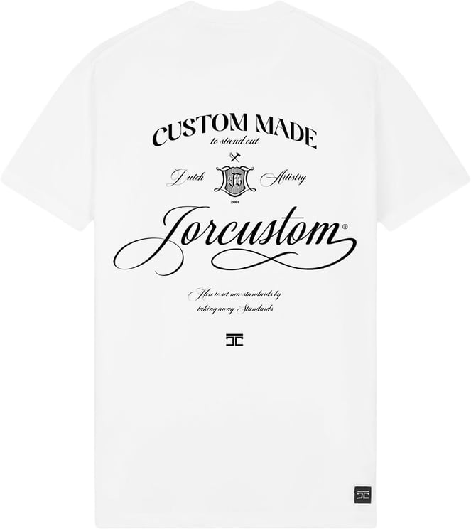 JORCUSTOM Handscri Slim Fit T-Shirt White