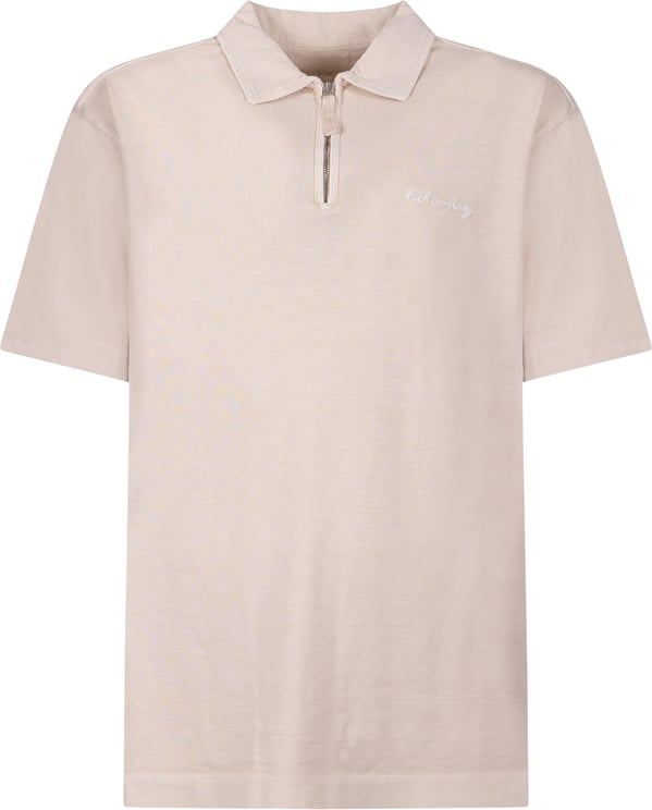CP Company polo beige logo rits