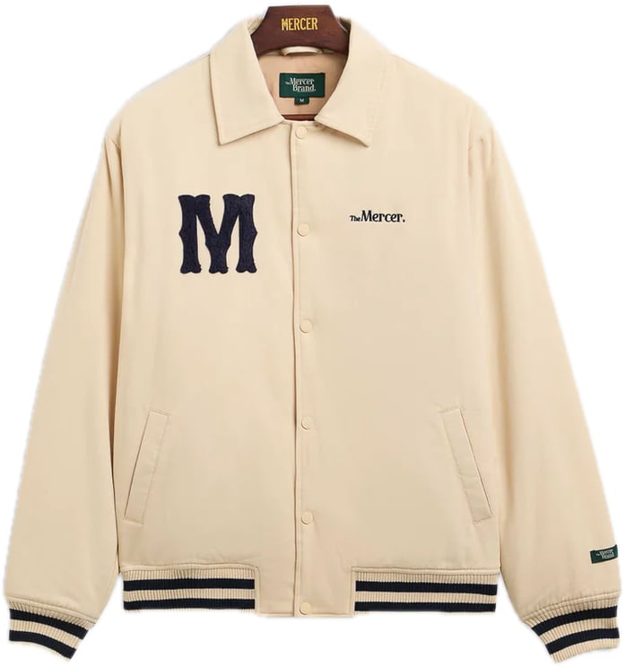 Mercer Amsterdam The Varsity Polo Jacket - Off White