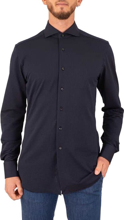 Xacus Active Seersucker Dark Blue