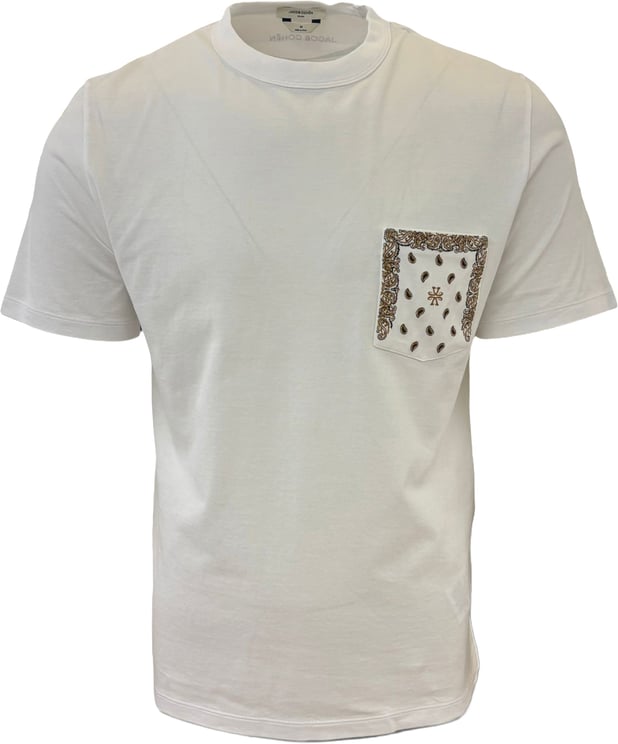 Jacob Cohen T shirt wit met borstzak