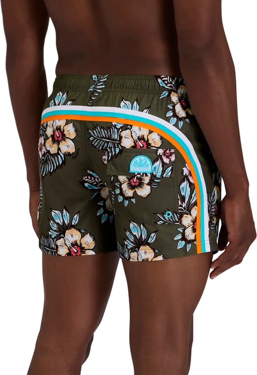 Sundek Printed Boardshort Dark Ar Green