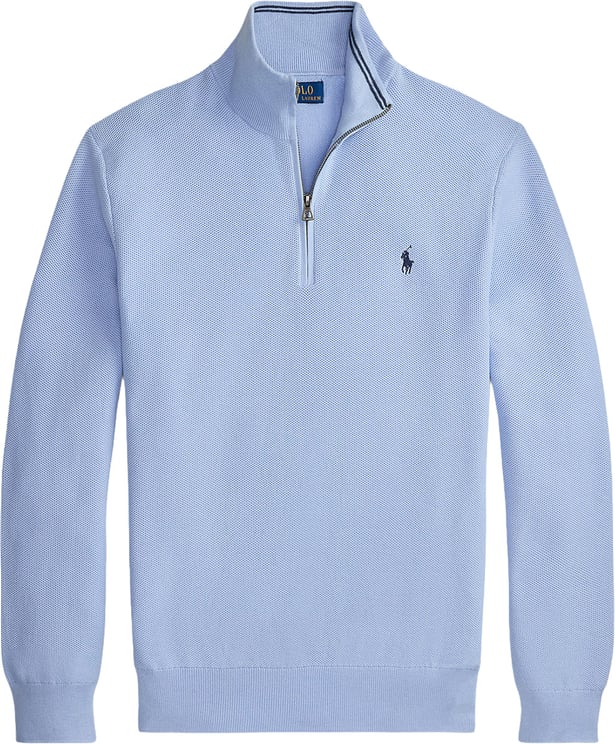 Ralph Lauren Half zip trui lichtblauw
