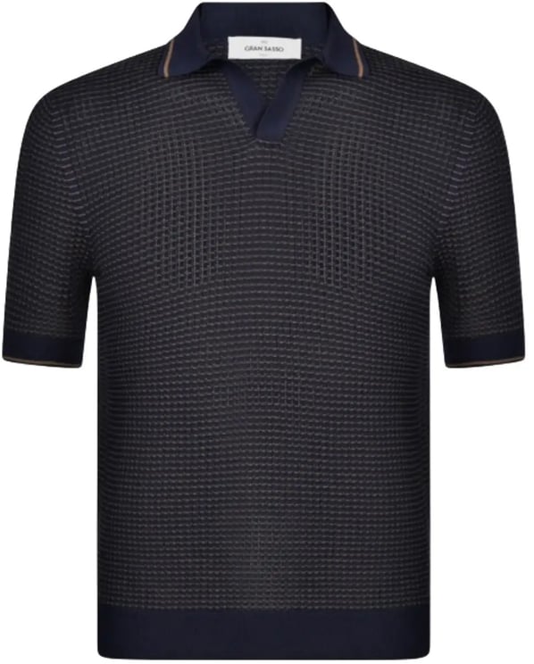 Gran Sasso Polo donkerblauw/bruin