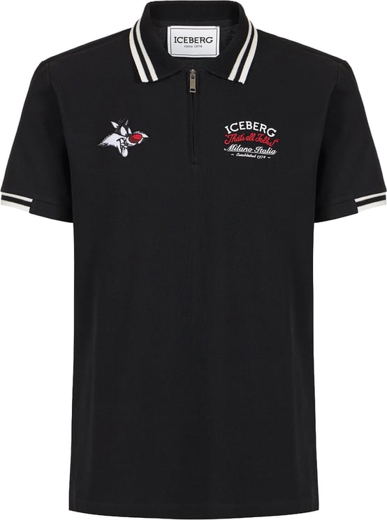 Iceberg Polo Black Zipper Sylvester