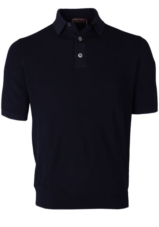 Filippo De Laurentiis Polo donkerblauw