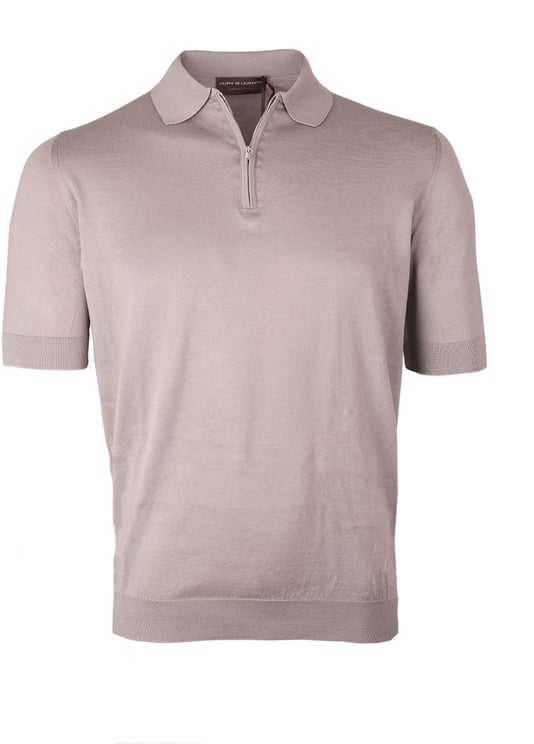 Filippo De Laurentiis Half zip polo taupe