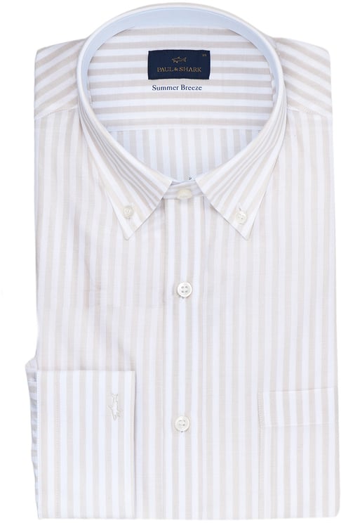 Paul & Shark Overhemd beige/wit