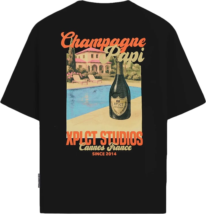 XPLCT Champagne tee black