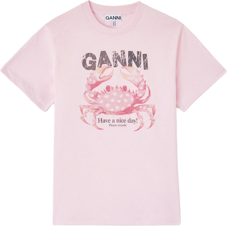 Ganni t-shirt roze