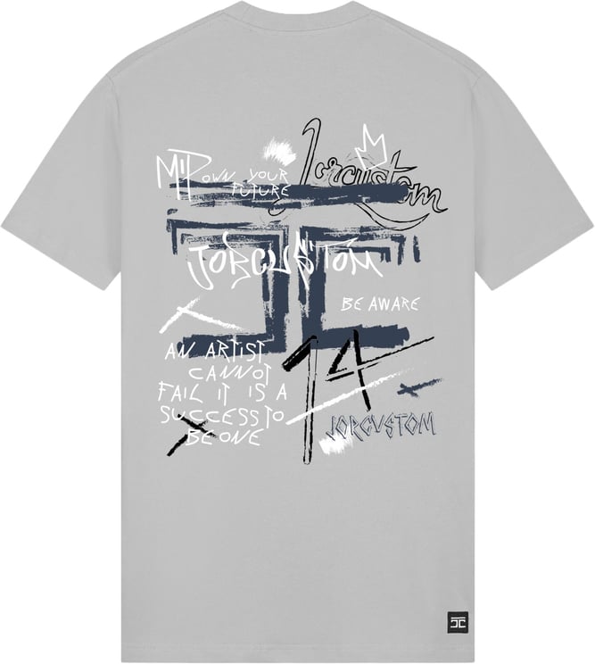 JORCUSTOM Artist slim fit tee light grey