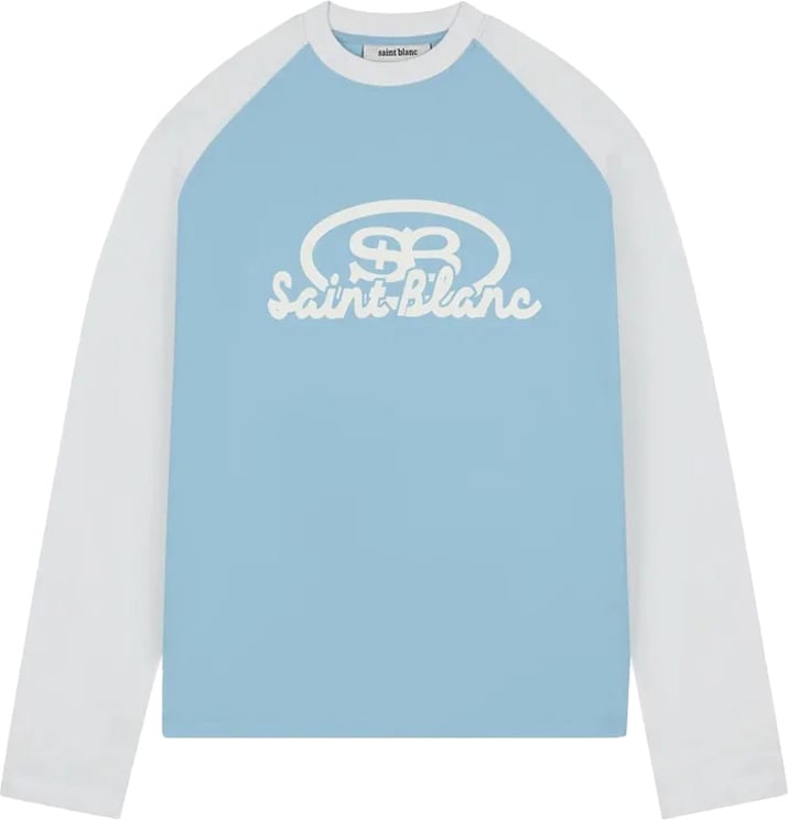 Saint Blanc Blend logo raglan blue/white
