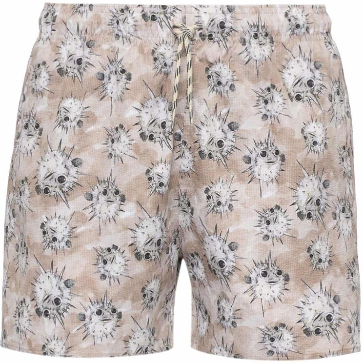 Emporio Armani Blowfish Print Swim Taupe