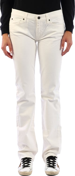 7 For All Mankind White Straight jeans
