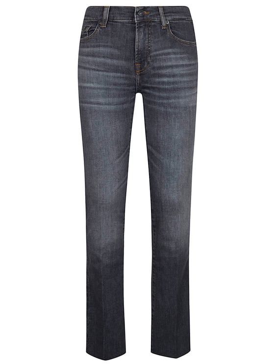 7 For All Mankind Bootcut Jeans in Slim Illusion Denim with Subtle Fading