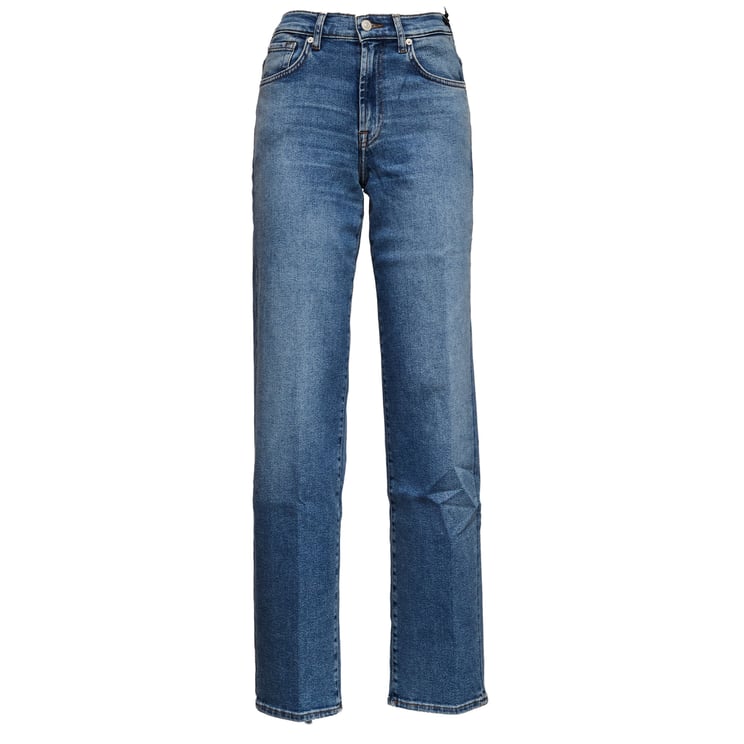 7 For All Mankind Stovepipe Oceanstone Low Rise Jeans