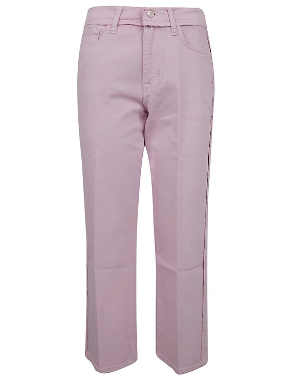 7 For All Mankind Stovepipe Straight Ankle Jeans with Subtle Flag Detail