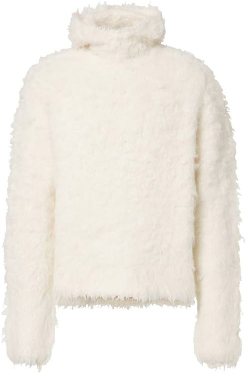 Acne Studios Acne Studios White Alpaca Leather Sweatshirt