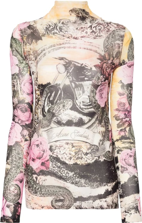 Acne Studios Acne Studios Long Sleeve Shirt - Pink Multicolor