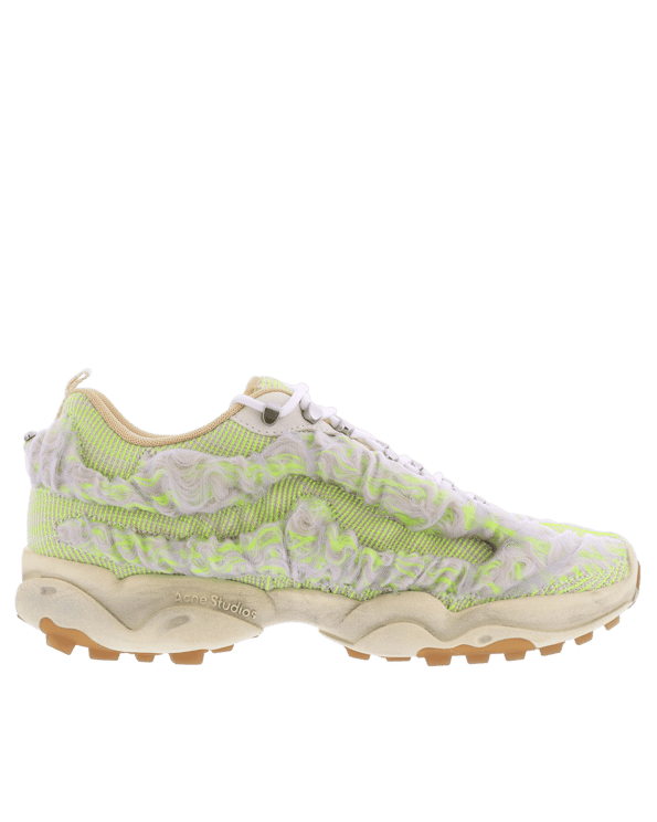 Acne Studios Heren Bubba Sneaker Wit/Geel