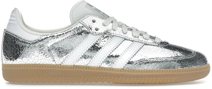 Adidas adidas Samba OG Silver Metallic Cracked Leather (Women's)