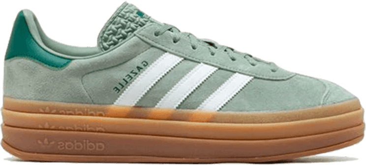 Adidas Adidas Gazelle Bold Silver Green Gum (Womens)