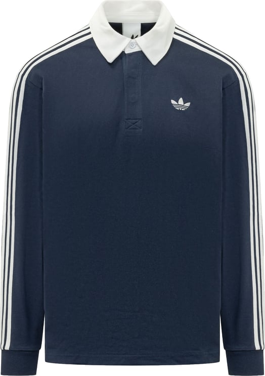 Adidas Polo a Maniche Lunghe con Bande