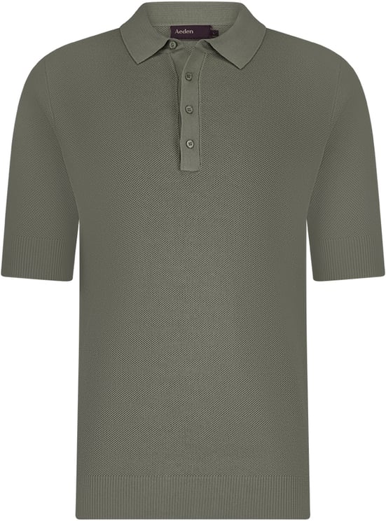 Aeden Bruces Knit Polo Vetiver