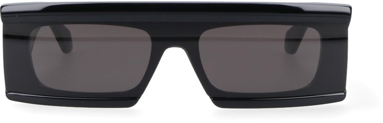Alaïa Black Mask Rectangular Acetate Frame Sunglasses