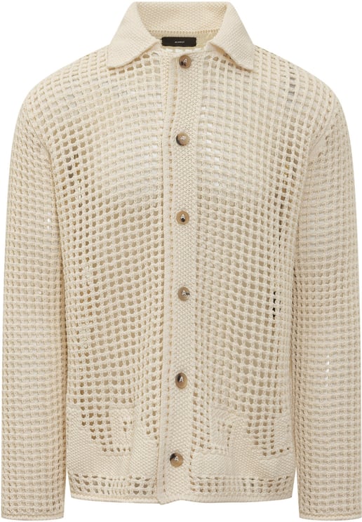 Alanui Camicia Cardigan In Maglia Traforata