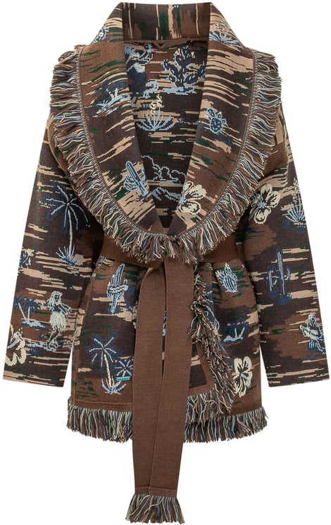 Alanui Cardigan Hawaii con Frange e Cintura