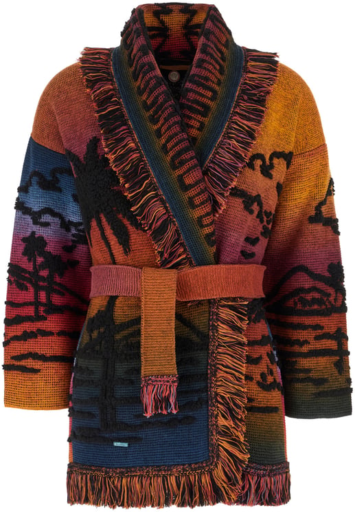Alanui Alanui Embroidered cashmere blend oversize cardigan