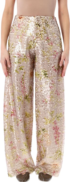 Alberta Ferretti Pantalone Pailettes Stampata Pattern