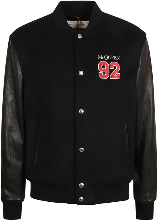 Alexander McQueen Black Varsity Jacket