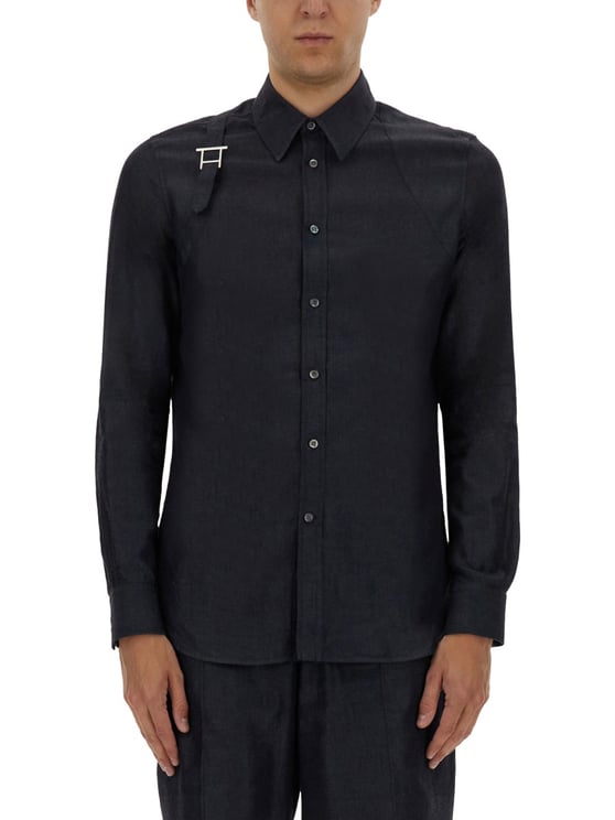 Alexander McQueen HARNESS SHIRT WITH T BUCKLE