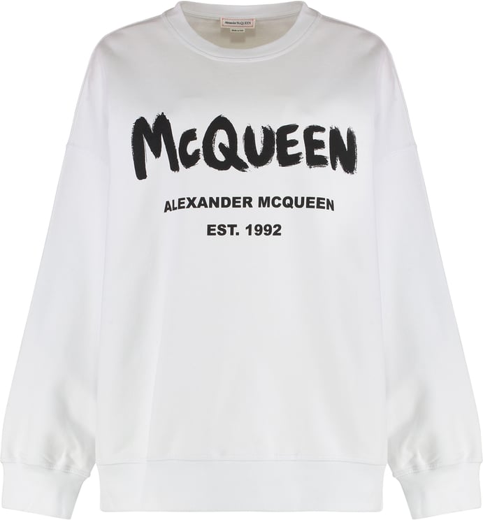Alexander McQueen Cotton crew neck sweater