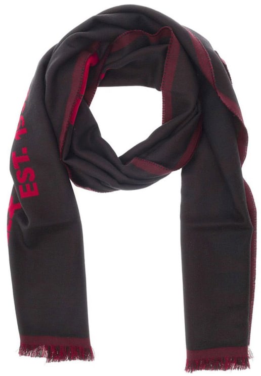 Alexander McQueen Fringe-Edged Wool Scarf With Bold Design