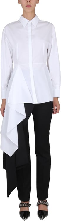Alexander McQueen Dramatic Asymmetric Hem Shirt