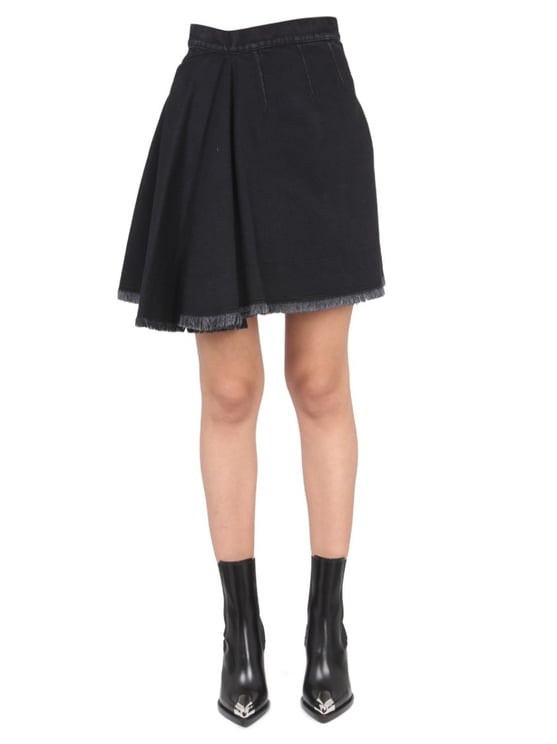 Alexander McQueen Asymmetrical Hem Mini Skirt