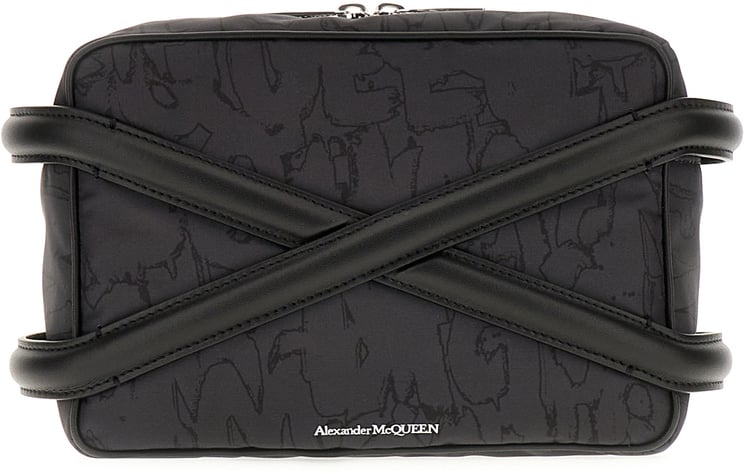 Alexander McQueen Alexander Mcqueen Black nylon Harness crossbody bag