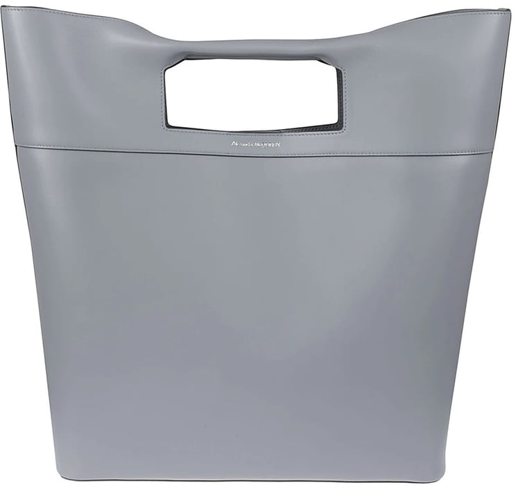 Alexander McQueen Structured Leather Bag with Unique Handle Cutout