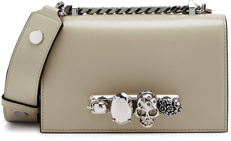 Alexander McQueen Structured Bag with Distinctive Metallic Embellishment