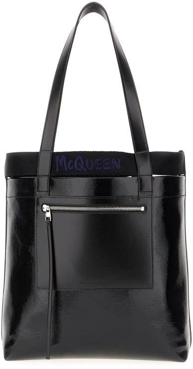Alexander McQueen Alexander Mcqueen Black fabric shopping bag