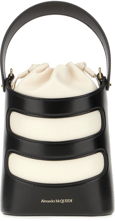 Alexander McQueen Alexander Mcqueen Two-tone leather bucket bag