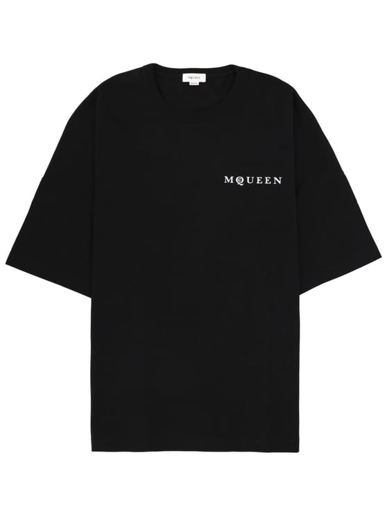 Alexander McQueen Relaxed Fit Back Vertical Logo T-Shirt