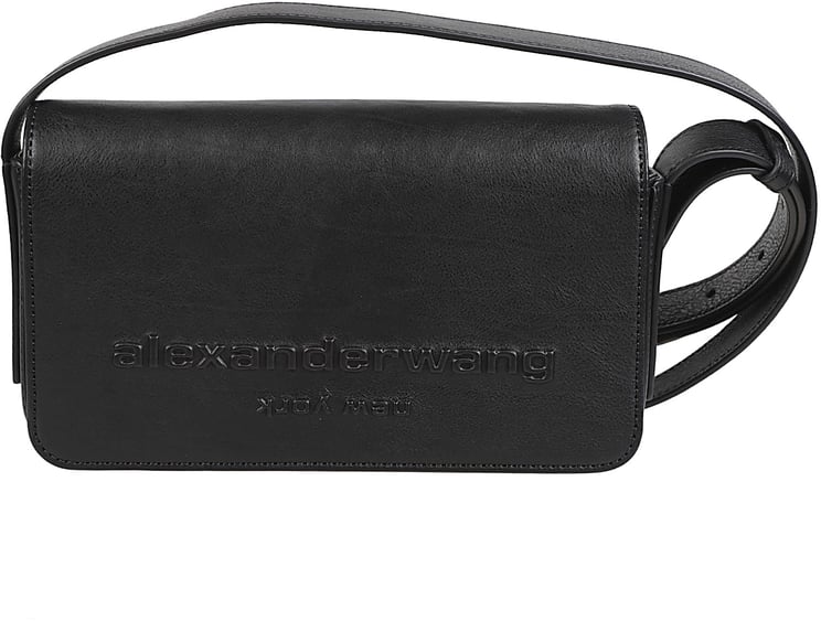 Alexander Wang Punch Flap Crossbody Bag Black