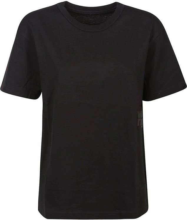 Alexander Wang Puff Logo Bound Neck Essential T-shirt Black